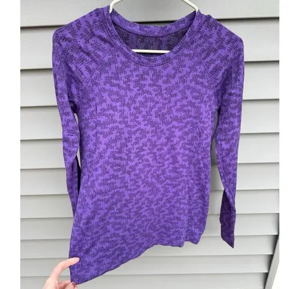 Athleta size M Momentum Seamless Athletic Shirt - Winter Frost Basalt Violet - Picture 3 of 10
